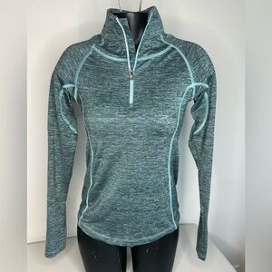 Columbia Women’s 1/4 Zip Athletic Pullover Top XXS Green/black